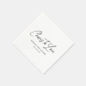 Moderne Minimalistische Hochzeit Serviette (Ecke)