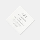 Moderne Minimalistische Hochzeit Serviette (Ecke)