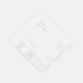 Moderne Minimalistische Hochzeit Serviette (Ecke)