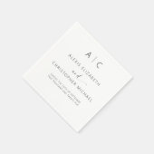 Moderne Minimalistische Hochzeit Serviette (Ecke)