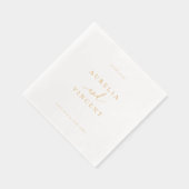 Moderne Minimalistische Hochzeit Servietten Mit Folie (Rechts)