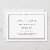 Moderne Minimalistische Hochzeit Sichern Sie das D Save The Date (Vorderseite)