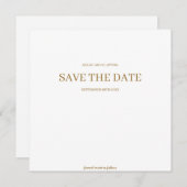 Moderne Minimalistische Hochzeit spart das Datum Save The Date (Vorne/Hinten)