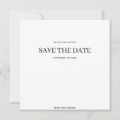 Moderne Minimalistische Hochzeit spart das Datum Save The Date (Vorderseite)