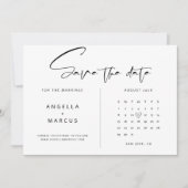 Moderne Minimalistische Hochzeit speichert die Dat Save The Date (Vorderseite)