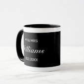Moderne Minimalistische Hochzeit Tasse (Vorderseite Links)
