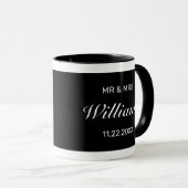 Moderne Minimalistische Hochzeit Tasse (VorderseiteRechts)