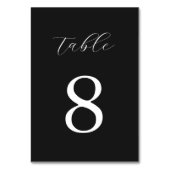 Moderne Minimalistische Hochzeit Tischnummer (Vorderseite)