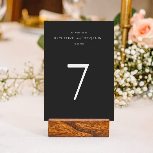 Moderne Minimalistische Hochzeit Tischnummer