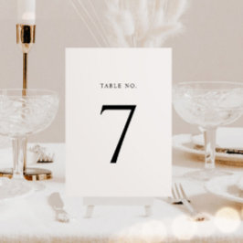 Moderne Minimalistische Hochzeit Tischnummer