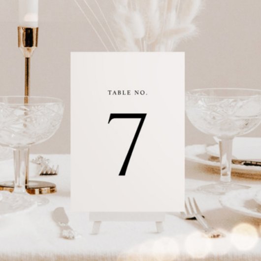 Moderne Minimalistische Hochzeit Tischnummer