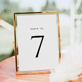 Moderne Minimalistische Hochzeit Tischnummer