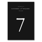 Moderne Minimalistische Hochzeit Tischnummer (Rückseite)