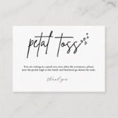 Moderne Minimalistische Hochzeit verschickt Petall Begleitkarte (Vorderseite)