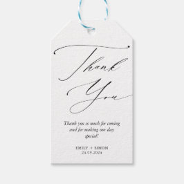 Moderne Minimalistische Hochzeit Vielen Dank für I Geschenkanhänger