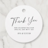 Moderne Minimalistische Hochzeit Vielen Dank für I Geschenkanhänger (Vorderseite)