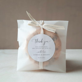 Moderne Minimalistische Hochzeit Vielen Dank Runder Aufkleber