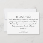 moderne, minimalistische Hochzeit von 6 Fotos Dankeskarte (Rückseite)