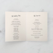 Moderne Minimalistische Hochzeit von Elfenbein Programm (Innenseite)