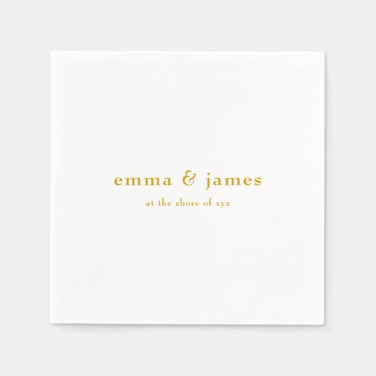 Moderne Minimalistische Hochzeit von Napkins Serviette (Vorderseite)