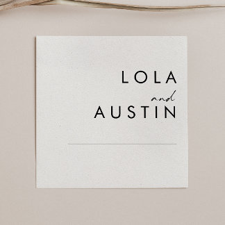 Moderne Minimalistische Hochzeit von Napkins Serviette