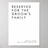 Moderne Minimalistische Hochzeit vorbehalten Poster (Vorne)