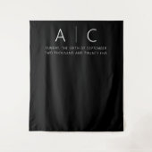 Moderne Minimalistische Hochzeit Wandteppich (Vorderseite)