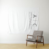 Moderne Minimalistische Hochzeit Wandteppich (Beispiel (Horizontal))