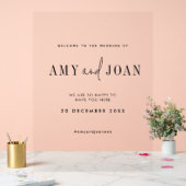 Moderne Minimalistische Hochzeit Willkommen Acrylschild (Hochzeit)