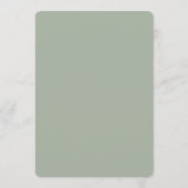 Moderne Minimalistische Hochzeit | Zeitloses Salbe Programm (Rückseite)