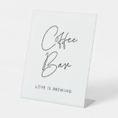 Moderne Minimalistische Hochzeitcoffee-Bar Sockelschild (Vorderseite)