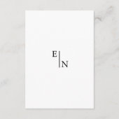 Moderne Minimalistische Hochzeitdetails Begleitkarte (Rückseite)