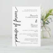 Moderne minimalistische Hochzeiteinladung Einladung (Stehend Vorderseite)