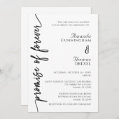 Moderne minimalistische Hochzeiteinladung Einladung (Vorne/Hinten)