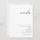 Moderne Minimalistische Hochzeiten Einladung (Vorderseite)