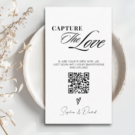 Moderne Minimalistische Hochzeiten erfassen den QR Begleitkarte