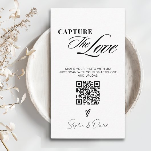 Moderne Minimalistische Hochzeiten erfassen den QR Begleitkarte