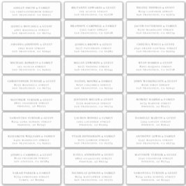 Moderne Minimalistische Hochzeitgästen-Adresse Aufkleber