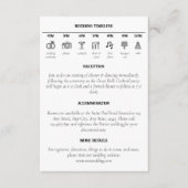 Moderne Minimalistische Hochzeitinformationen Begleitkarte (Vorderseite)