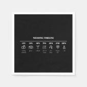 Moderne Minimalistische Hochzeitinformationen Serviette (Vorderseite)