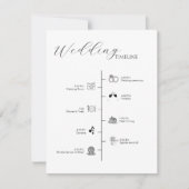 Moderne Minimalistische Hochzeitkarte Einladung (Vorderseite)