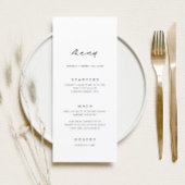 Moderne Minimalistische Hochzeitkarte Menükarte