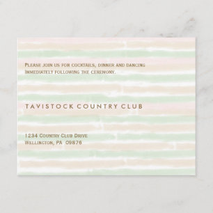 Moderne Minimalistische Hochzeits-Empfangs-Karte Begleitkarte