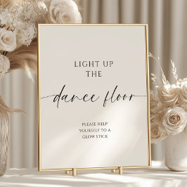 Moderne Minimalistische Hochzeits-Glow-Stick Poster