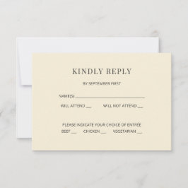 Moderne Minimalistische Hochzeits-RSVP-Karte Einladung