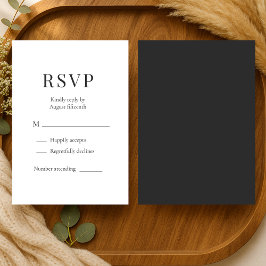 Moderne minimalistische Hochzeits-RSVP RSVP Karte