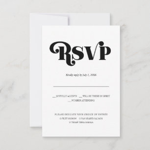 Moderne minimalistische Hochzeits-RSVP   Typografi Ankündigung