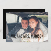 Moderne Minimalistische Hochzeitsankündigung - Sch Einladung (Vorne/Hinten)