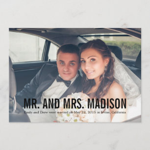 Moderne Minimalistische Hochzeitsankündigung - Sch Einladung