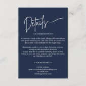 Moderne Minimalistische Hochzeitsdetails Begleitkarte (Vorderseite)